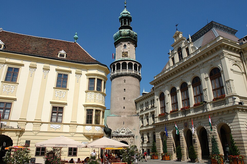Sopron Fire Tower and main square